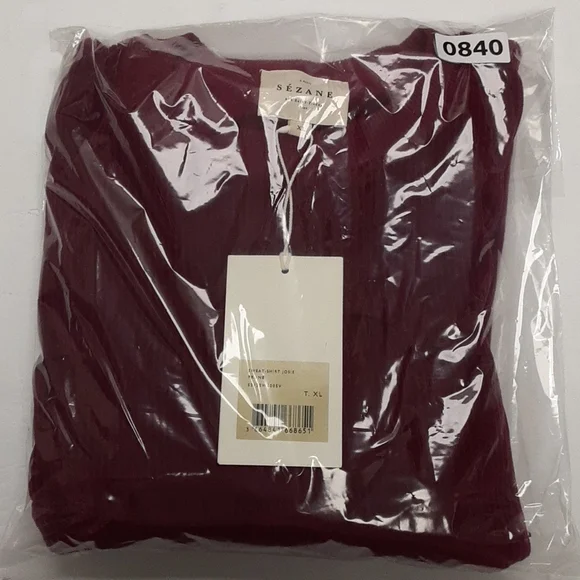 Sezane Josie Sweatshirt in Plum NWT - Picture 8 of 10